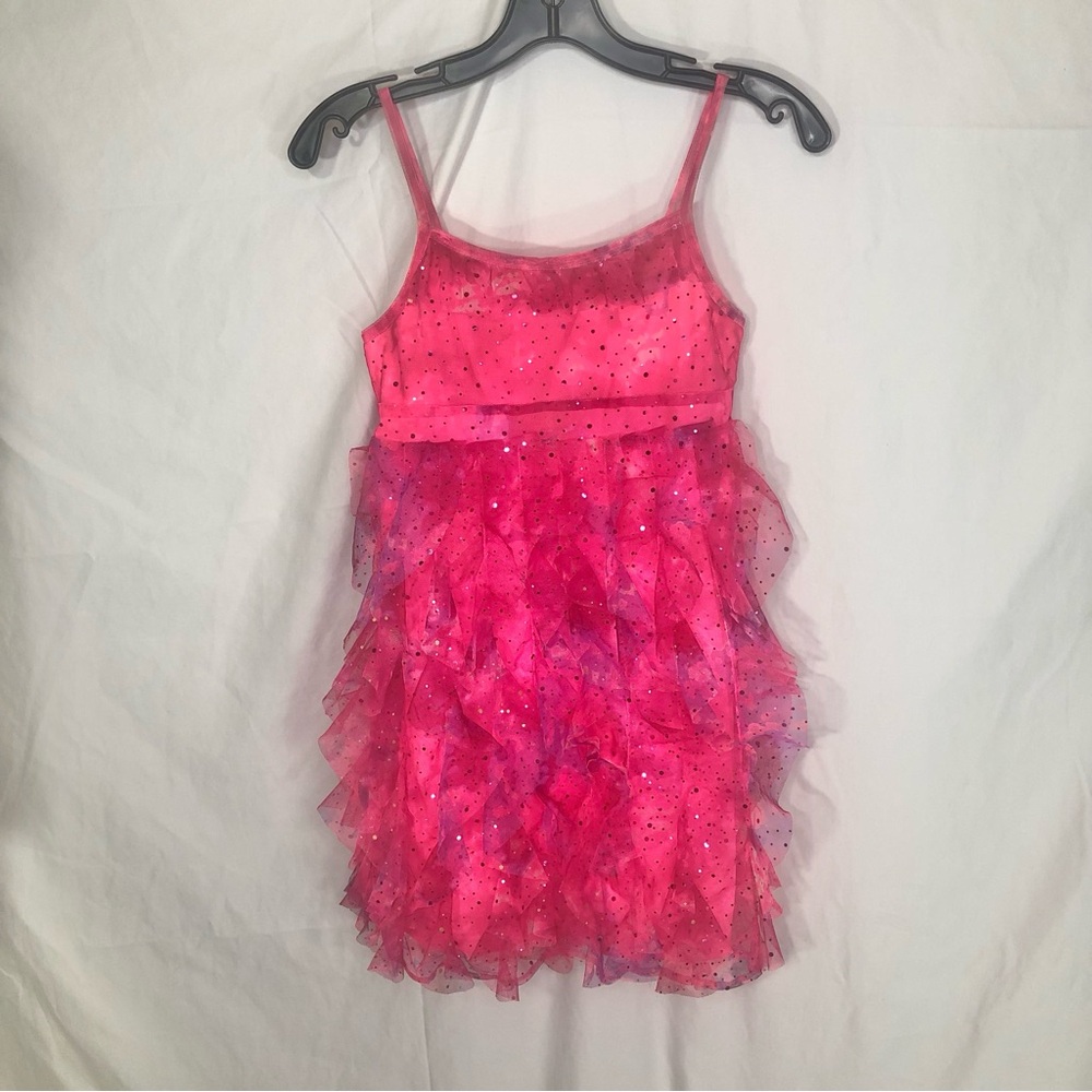 Girls Pink Ruffle Tulle Party Dress Girls Size 10